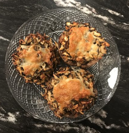 Portobello Mushroom stuffed with wild rice